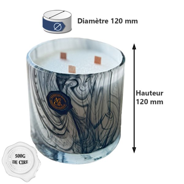 Dimension bougie Fusain 500g - Art & Cires