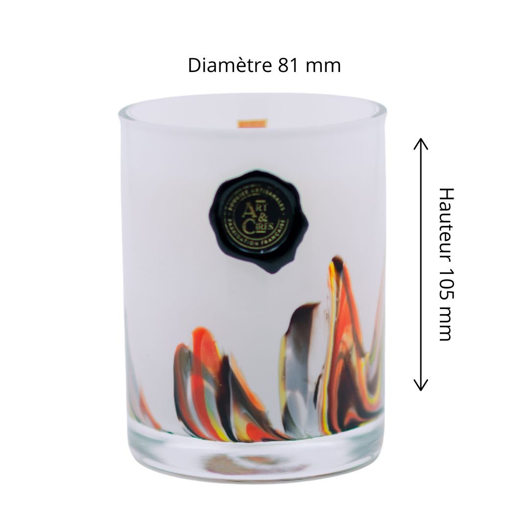 Art et Cires - Dimensions Bougie Flamme 220g
