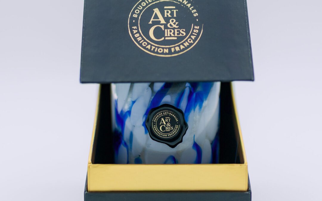 Ecrin pour bougie 600g,noir logo or